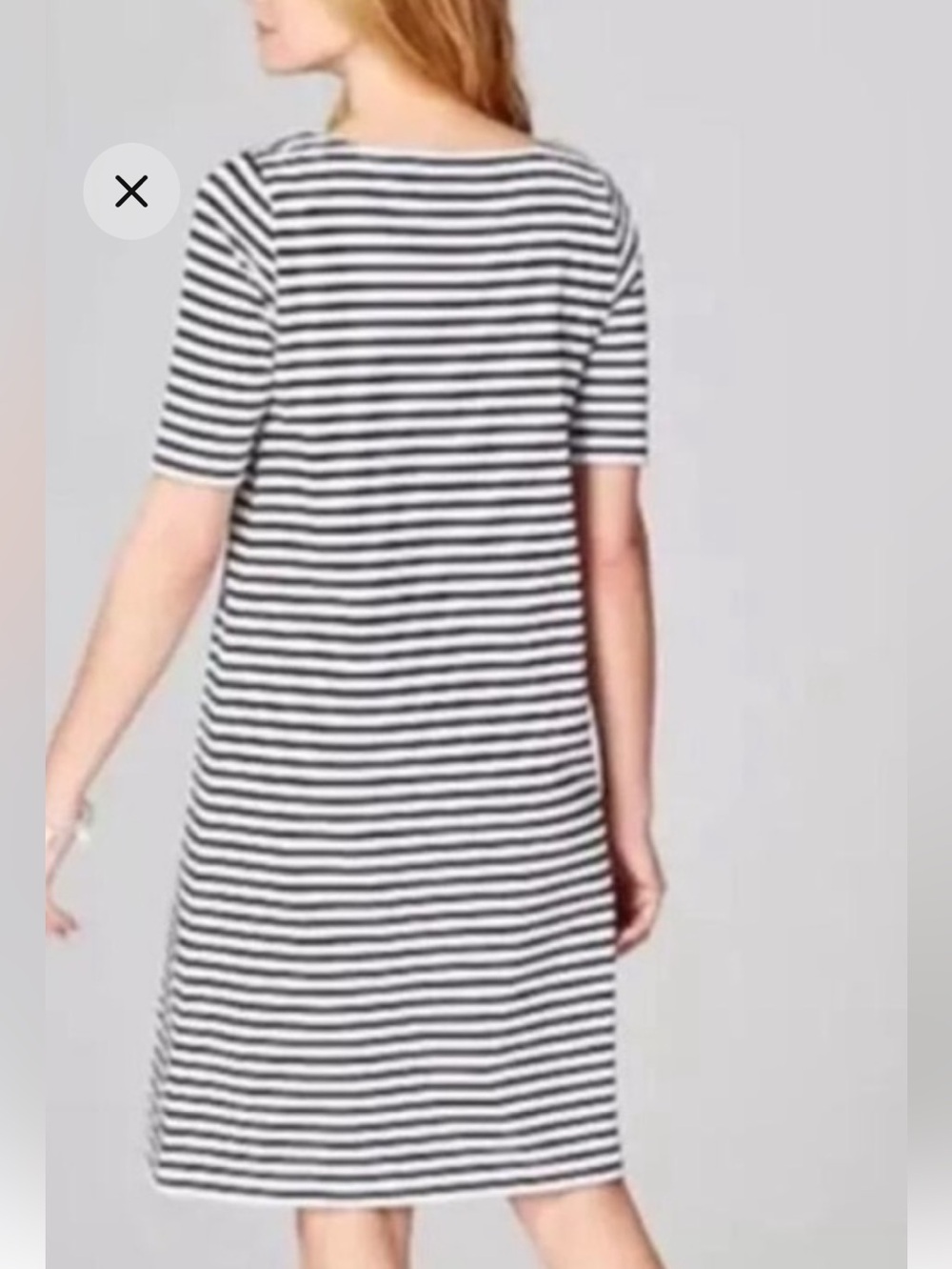 J. Jill Black and White Striped Nautical cotton striped Dress in size small - Picture 5 of 10